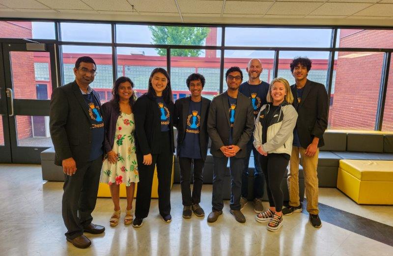 the Chesspire team is pictured with North Allegheny principals.